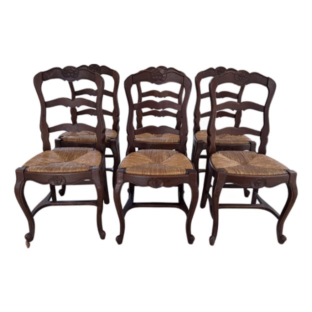 Set of Six French Chairs For Sale