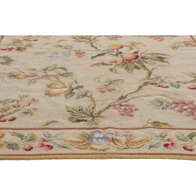 Vintage Chinese Aubusson Needlepoint Rug, 04'10 X 06'10 For Sale - Image 4 of 10