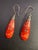 1970s 1970s Pair of Native American Style Spiny Oyster and Sterling Silver Earrings For Sale - Image 5 of 6