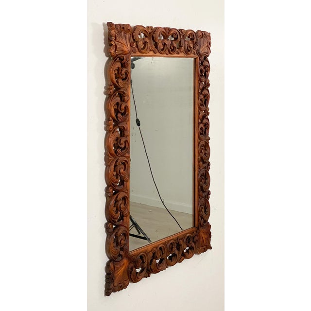 Baroque French Baroque Framed Mirror With Carved Foliate Frame (H 35 X W 25 1/2) For Sale - Image 3 of 9