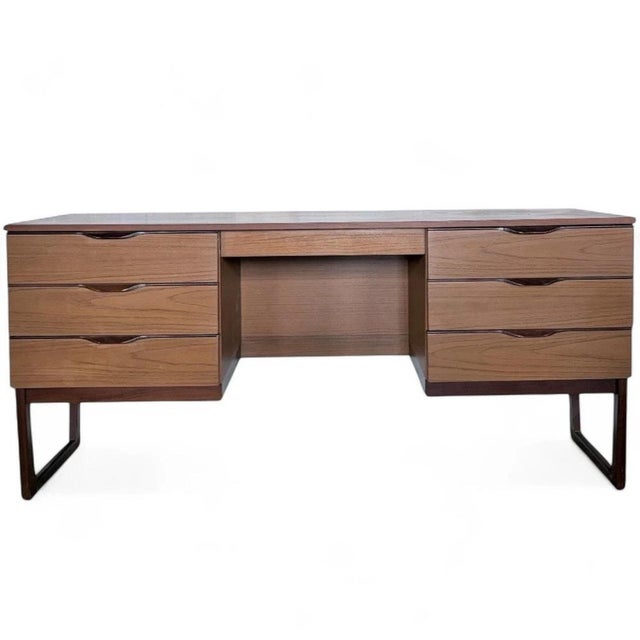 Brown Mid-Century Dressing Table in Teak Veneer For Sale - Image 8 of 8