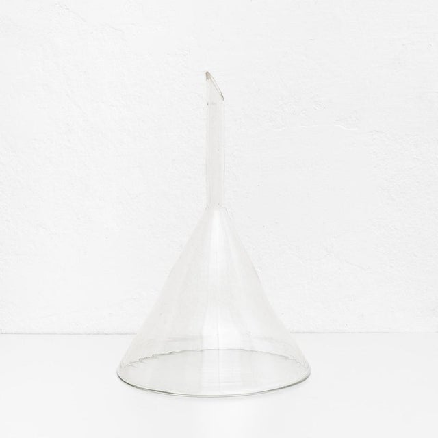 Antique Spanish glass funnel. Made by unknown manufacturer, Spain, early 20th century. In original condition, with minor...