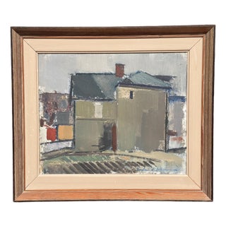 Gustav‑adolf Johansson, Sage House, 1950s, Oil Painting on Canvas, Framed For Sale