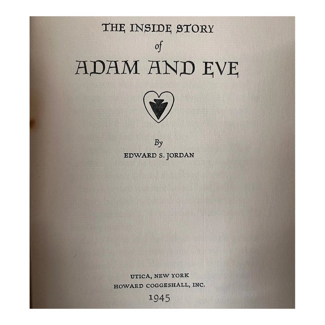 Signed 1945 The Inside Story of Adam & Eve Edward S Jordan Motor Car Booklet For Sale