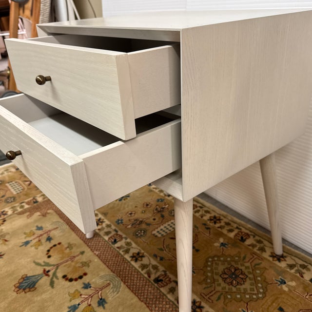 Williams-Sonoma Mid Century Pebble Nightstands, Pair For Sale - Image 11 of 12