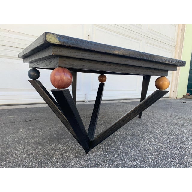 Mid-Century Modern Memphis Style Geo Coffee Table For Sale - Image 3 of 9