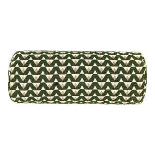 Scalamandre 21" x 7" Crizia Bolster Pillow in Everglade Sand For Sale