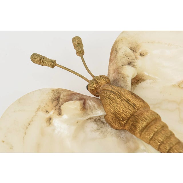 1990s Shell and Gold Plated Butterfly Bowl or Ring Dish 90's For Sale - Image 5 of 10