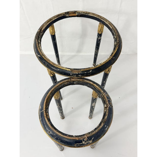Early 20th Century French Louis XVI Style Painted Giltwood Marble Top Guéridon Tables, Set of 2 For Sale - Image 10 of 18