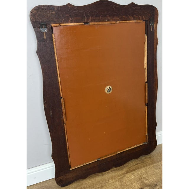 Antique French Louis Oak Wall Mirror and Console Table, Set of 2 For Sale - Image 17 of 18