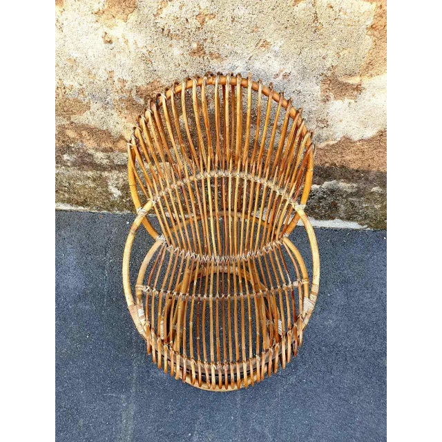 Italian Wicker Chair by Tito Agnoli, 1962 For Sale - Image 6 of 9
