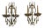 C. 1930's French Art Deco Marked Maison Jansen Gilt Bronze/ Crystal Sconces - a Pair For Sale