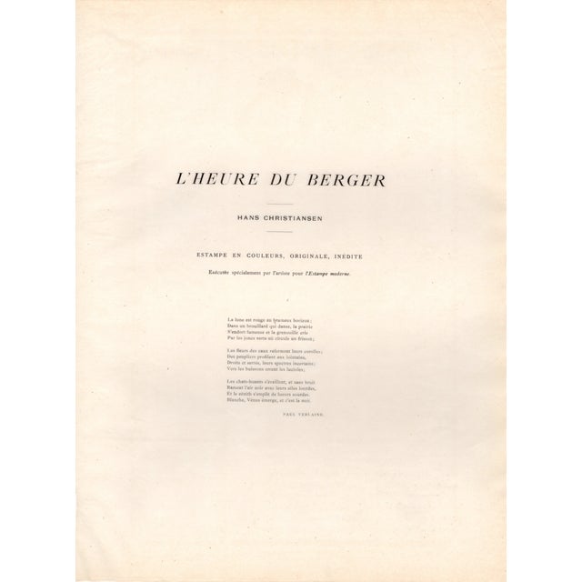 Hans Christiansen, L'Heure du Berger, Nude, 1898, Lithograph on Paper For Sale - Image 8 of 12