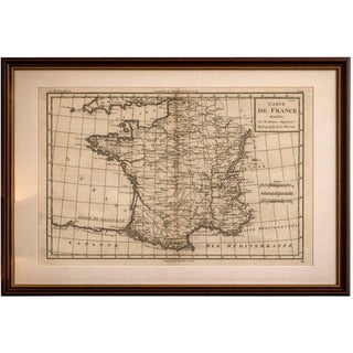 Antique France at the Age of Enlightenment Map by Rigobert Bonne, 1780 For Sale