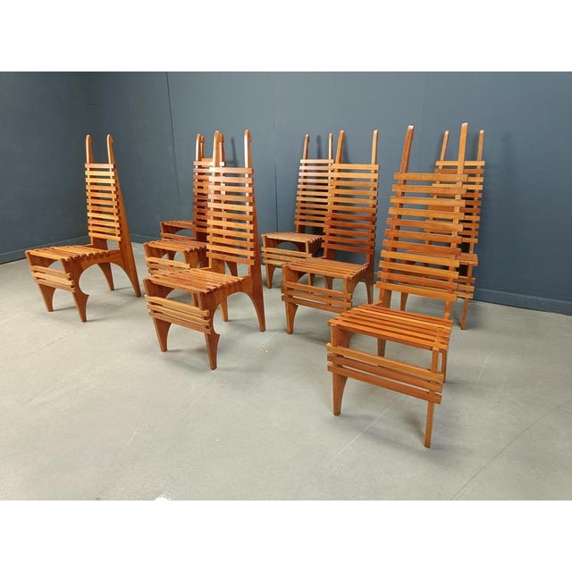 Postmodern Calcar Dining Chairs by Benoit Lange, 1990s, Set of 8 For Sale - Image 9 of 12