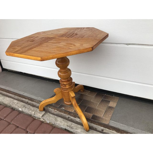 Octagonal Table in Birch Wood, 1970s For Sale - Image 13 of 18