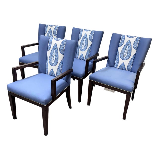 Barbara Barry for Henredon Paley Arm Chairs, Set of Four For Sale