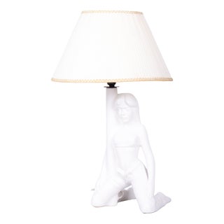 Mid-Century Figural Table Lamp in Ceramic, 1970s For Sale