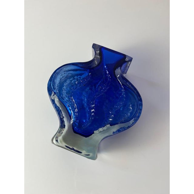 Blue Vase with Engraving by Ingrid Glas, 1960s For Sale - Image 5 of 11