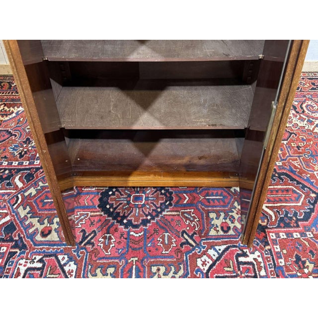 Small Louis XVI Cabinet in Mahogany, Oak and Marble Top For Sale - Image 12 of 18