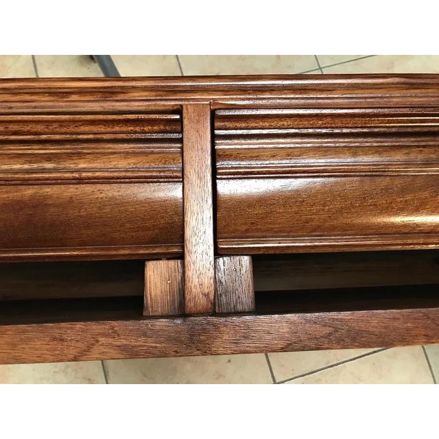 Wood Walnut & Metal Desk For Sale - Image 7 of 18