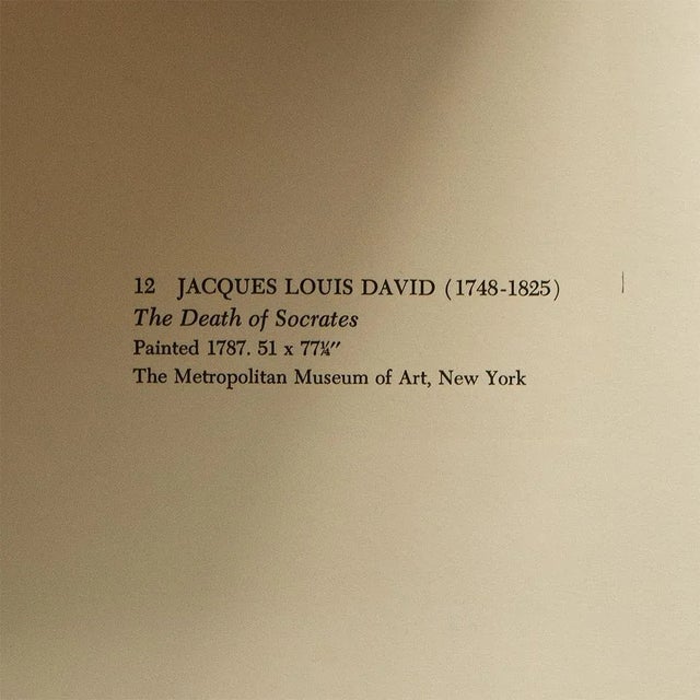 1950s 1955 Jacques Louis David "The Death of Socrates", Vintage Full-Color Print For Sale - Image 5 of 8