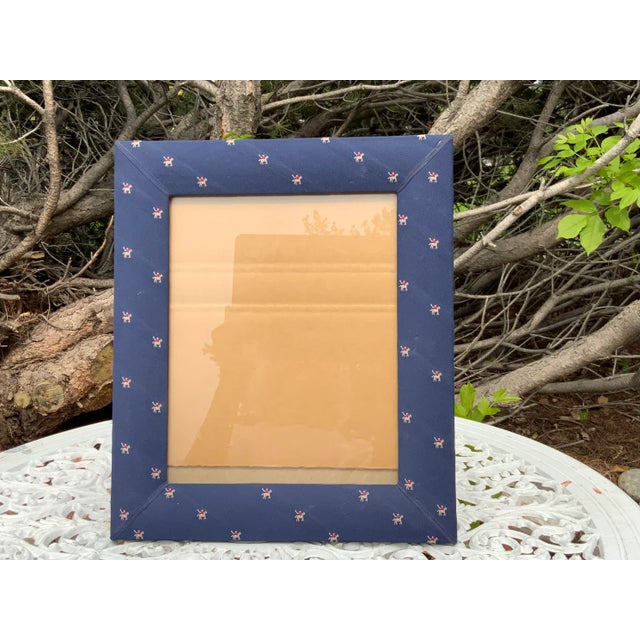 Vintage Fabric Picture Frame | Chairish