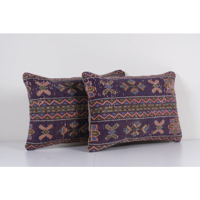 Anatolian Rug Cushion Cover - A Pair Elevate your home decor with these exquisite 16" x 24'" pillow covers crafted from...