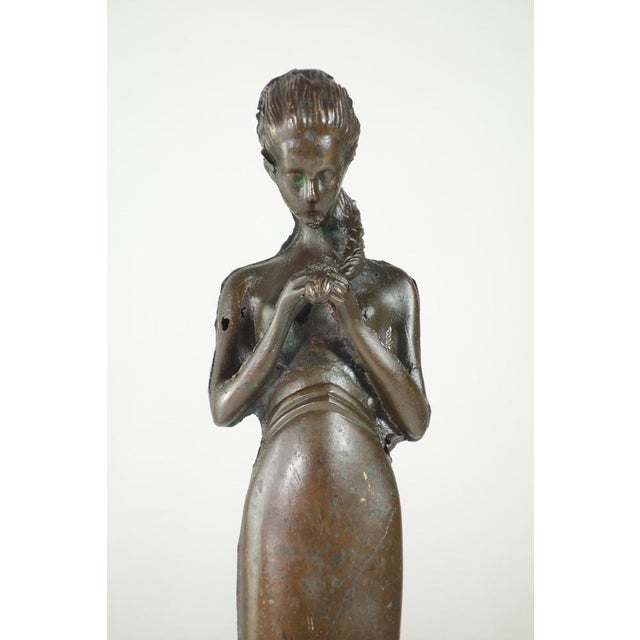 Bronze Sculpture of Woman, Early 1900s For Sale - Image 12 of 17