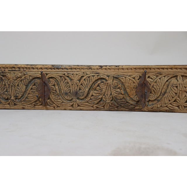 Antique Wood Handcarved Wall Coat Rack, 1890s For Sale - Image 16 of 17