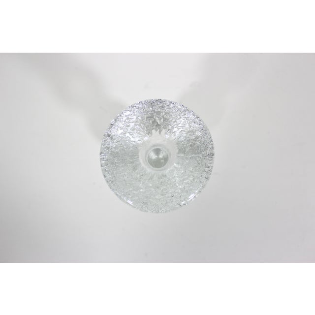 Transparent 1960s Iittala Festivo Three Ring Glass Candle Holder by Timo Sarpaneva Finland, Danish Modern Brutalist Style Mid Century Modern MCM For Sale - Image 8 of 9