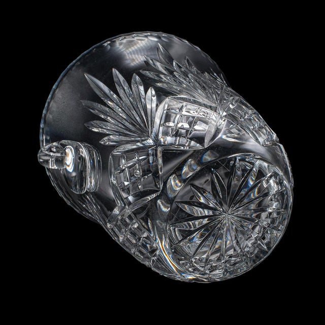 Glass Vintage Wine Bottle Cooler, English, Cut Crystal, Champagne Ice Bucket, c.1960 For Sale - Image 7 of 10