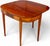 Antique American Federal North Shore Inlaid Mahogany Demilune Games Table An exceptional antique American Federal demilune...