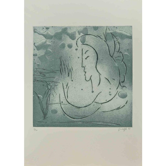 The Muse is a Contemporary Artwork realized in Italy by Guelfo Bianchini (Ancona, 1937) in 1995 . Etching on paper. Hand-...
