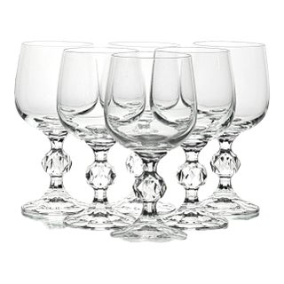 Claudia Crystal Cordials Glasses Set of 6 For Sale