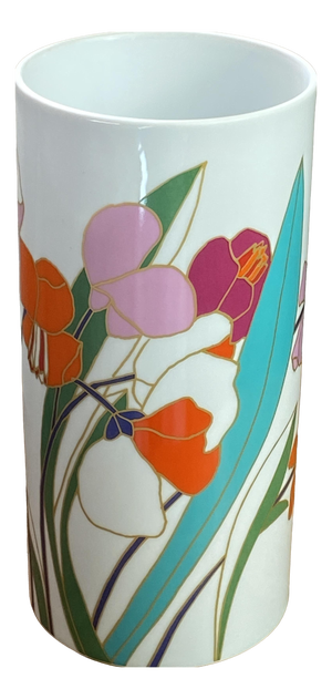 Porcelain Vase with Floral Decoration by Wolf Bauer for Rosenthal, 1970s
