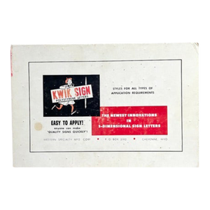 Vintage Demco Kwik Sign 2.5" White Push Board Numbers