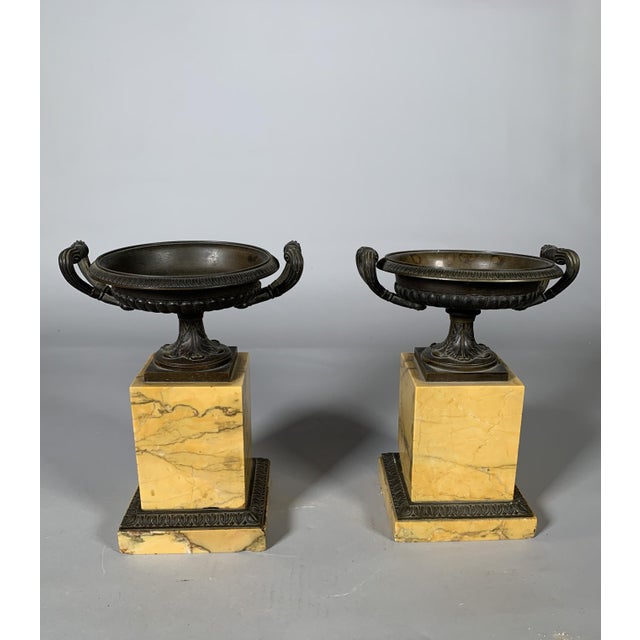 Black Charles X Style Mantelpiece Set with Horse Clock and Casseroles, 1830, Set of 3 For Sale - Image 8 of 14