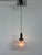 Pendant lamp made in Italy in the 1960s Transparent Murano blown glass sphere crafted using the "Pulegoso" technique and...