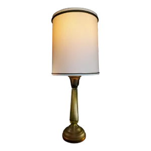 Vintage Mid-Century Modern Seguso for Marbro Corroso Style Celery Glass Table Lamp