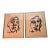 1970s Peter Keil Abstract Painting Pair on Newsprint For Sale