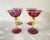 Ruby Red 1920s Victor Durand Art Nouveau Hand Blown Ruby Red & Yellow Stems Champagne Glasses-Set of 4 #411 For Sale - Image 8 of 11