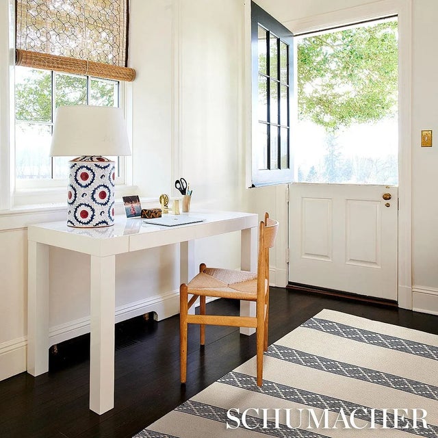 Schumacher Schumacher Sequoia Stripe 9' x 12' Rug in Blue For Sale - Image 4 of 5