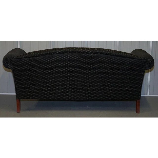 Handmade Black & Silver Upholstered Sofa For Sale - Image 10 of 11