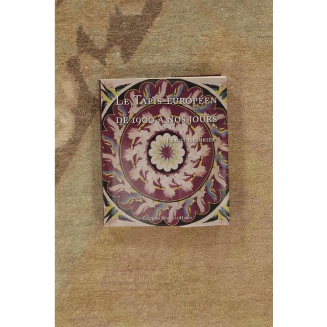Textile Rug & Kilim's Plush Art Deco Style Rug in Mohair With Floral Designs in Beige For Sale - Image 7 of 10
