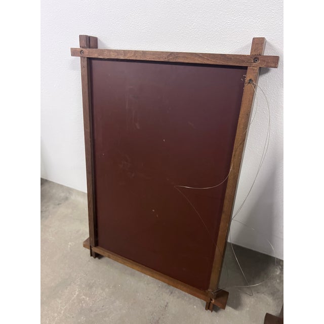 1960s Wooden Wall Mirrors, 1960s, Set of 2 For Sale - Image 5 of 6