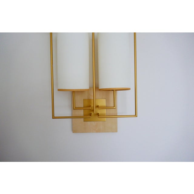 Not Yet Made - Made To Order Wall Sconce Tiges5 in Patinated Gold Metal and Fabric by Aymeric Lefort For Sale - Image 5 of 14