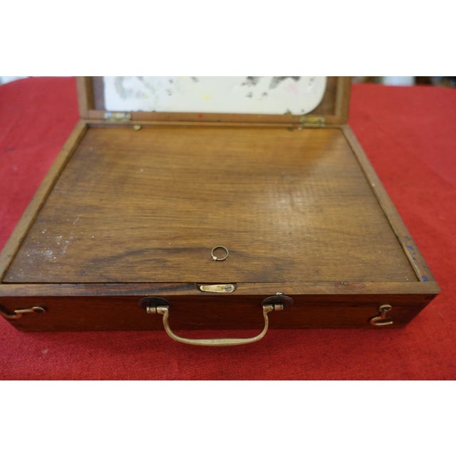 Vintage Painters Case in Wood, 1930s For Sale - Image 4 of 9