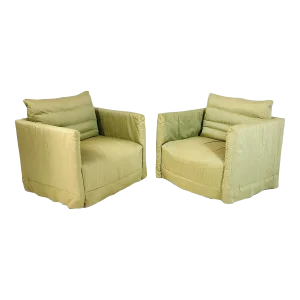 Pair of "Ottomama" Lounge Chairs Designed in Italy by B&b Italia, Dated 1985