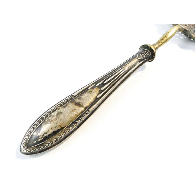 French Art Nouveau Silver Absynthe Spoon, 1900s For Sale - Image 9 of 10